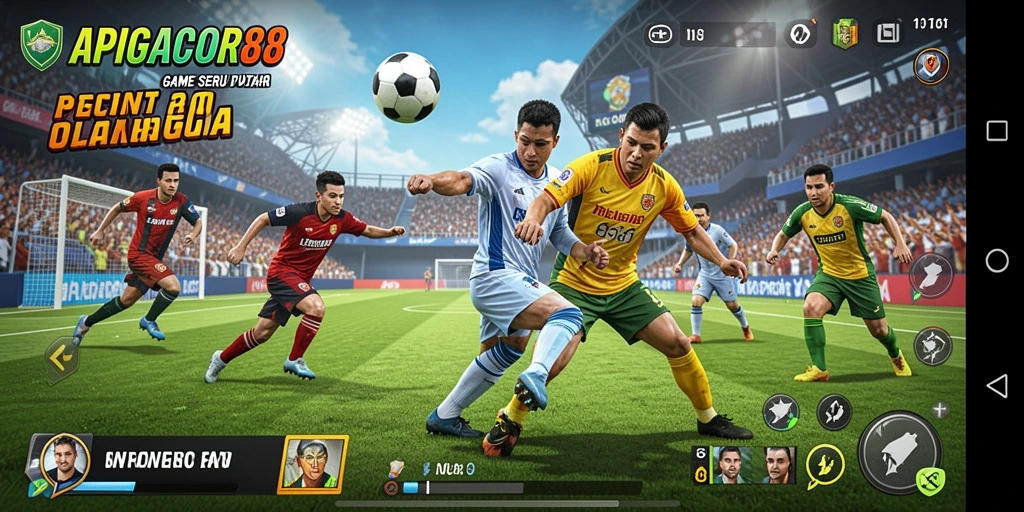 Tampilan gameplay dinamis dan interaktif dalam APIGACOR88.