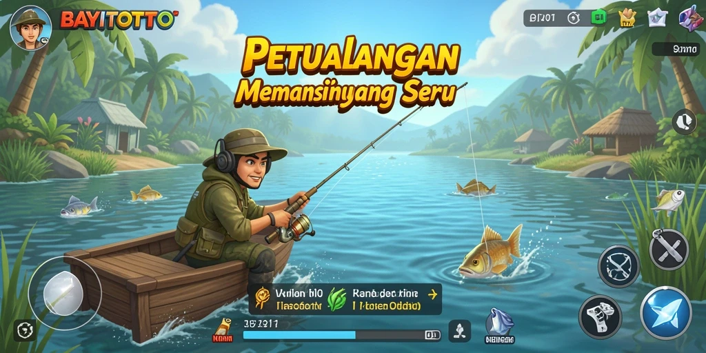 Screenshot dari gameplay BAYITOTO yang menampilkan pengalaman memancing yang mendebarkan.