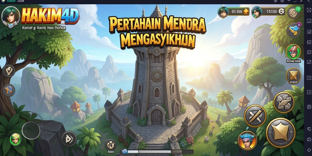 Gameplay seru HAKIM4D dalam genre Tower Defense.