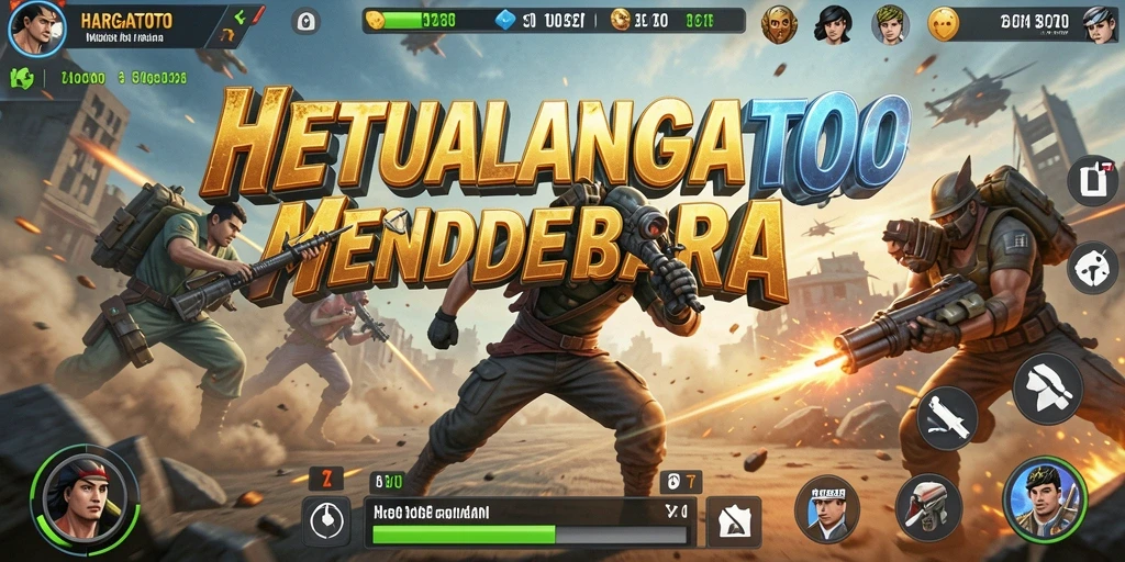 Tampilan gaming seru HARGATOTO yang penuh aksi.