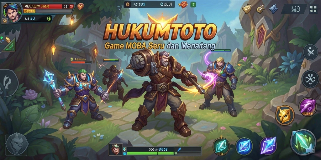Gameplay seru HUKUMTOTO dengan aksi seru dan karakter unik.