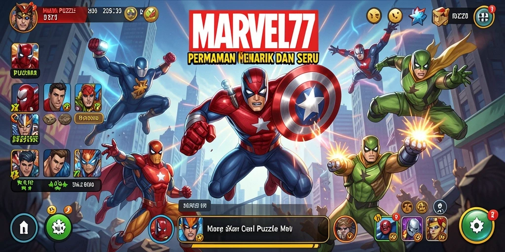 Tampilan gameplay <strong>MARVEL77</strong> dengan teka-teki yang menantang.
