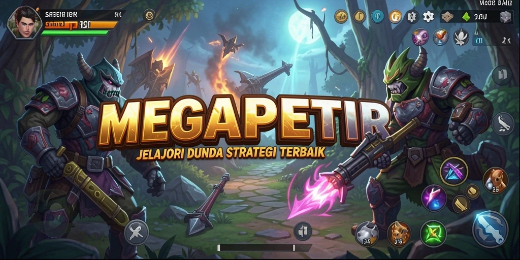 Tangkapan layar gameplay MEGAPETIR yang epik dan strategis.