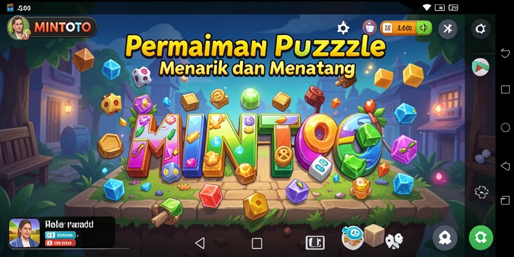 Tampilan gameplay MINTOTO dengan berbagai tantangan puzzle.