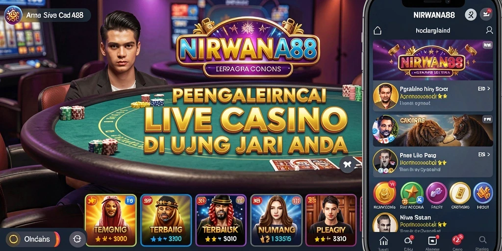 Tampilan menarik dari gameplay Live Casino di NIRWANA88.