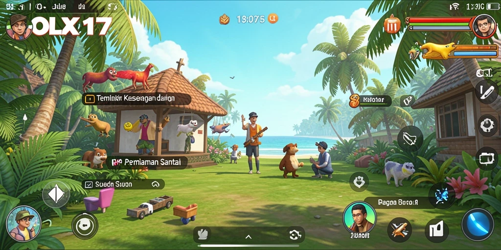 Tampilan gameplay OLX17 yang mengasyikkan dan penuh warna.
