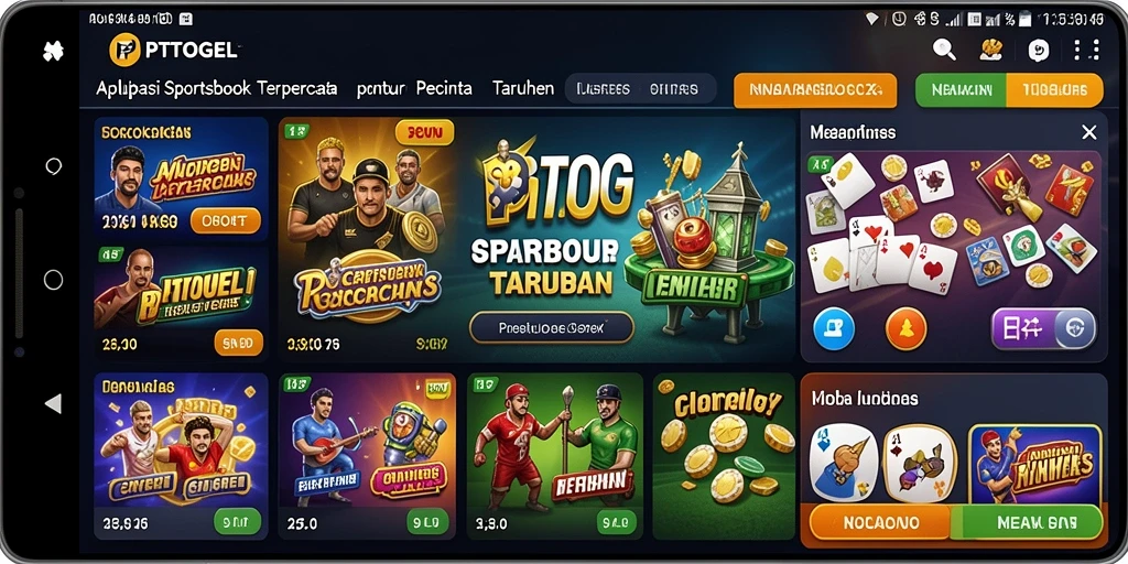 Screenshot PTTOGEL menampilkan berbagai pilihan taruhan olahraga.
