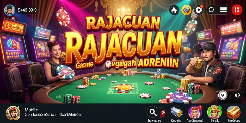 Tangkapan layar gameplay RAJACUAN yang menampilkan keseruan permainan Kasino.
