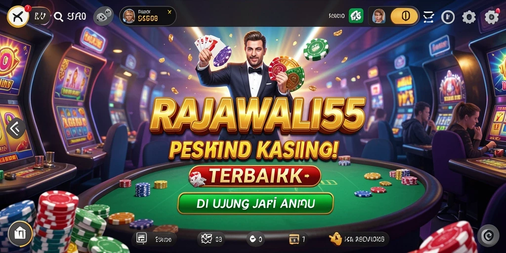 Tampilan gameplay menarik dari RAJAWALI55 yang memberi kesan kasino sejati.