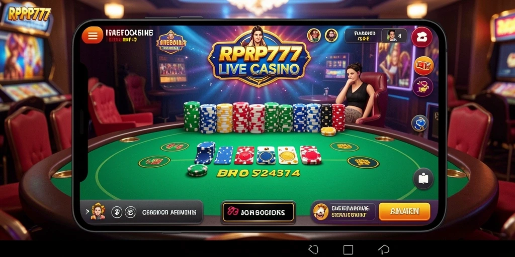 Tampilan gameplay RPRP777 yang menegangkan dan interaktif di Live Casino.