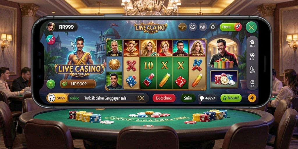Tampilan gameplay Live Casino yang menarik dan interaktif di RR999.